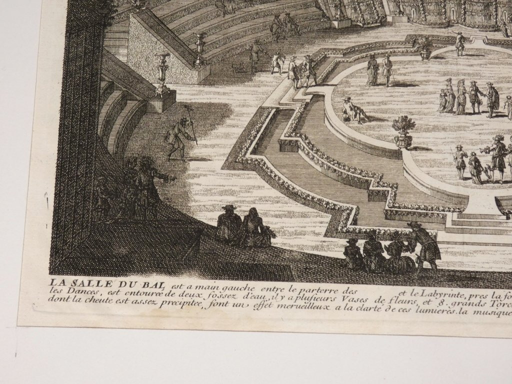 Versailles, The Ballroom, 17th Century Engraving Of The Gardens By Gabriel Pérelle-photo-3