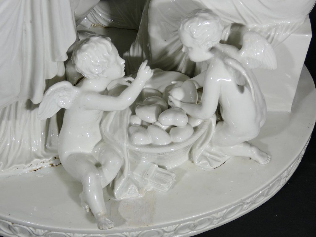 The Dice Players, Large Porcelain Group From Capodimonte, Italy, Circa 1900-photo-4