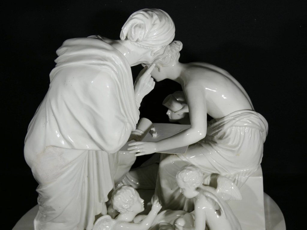 The Dice Players, Large Porcelain Group From Capodimonte, Italy, Circa 1900-photo-5