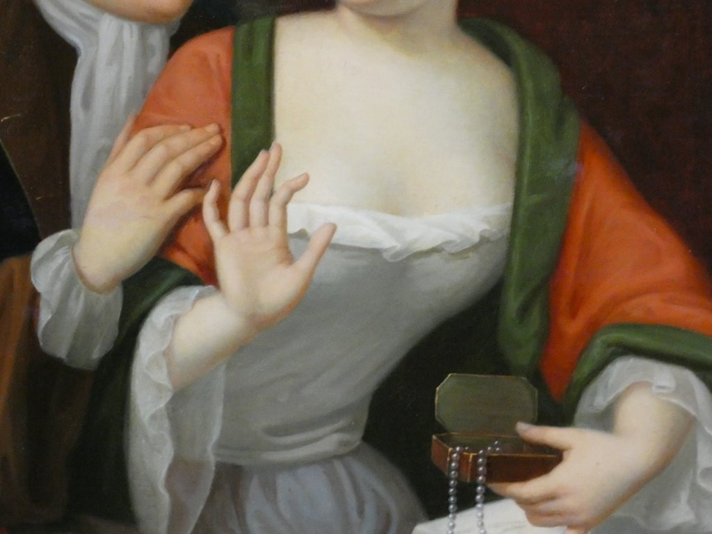 Portrait Of Jacques Clemenceau And His Wife, Gentleman Of The Household Of The Prince Of Condé-photo-4