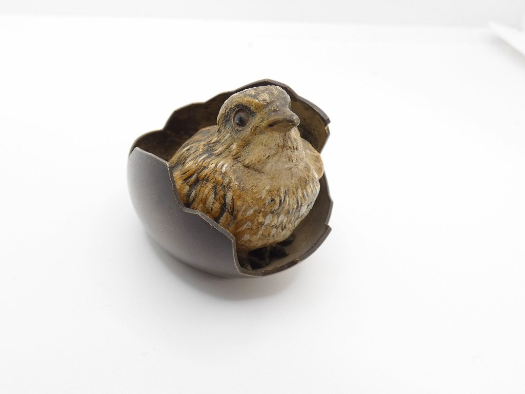 Vienna Bronze, Bird Emerging From Its Shell, 19th Century-photo-1