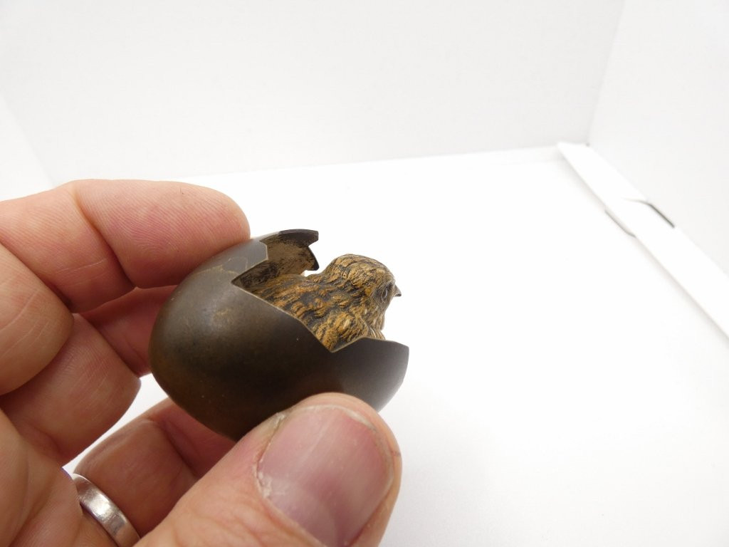 Vienna Bronze, Bird Emerging From Its Shell, 19th Century-photo-3