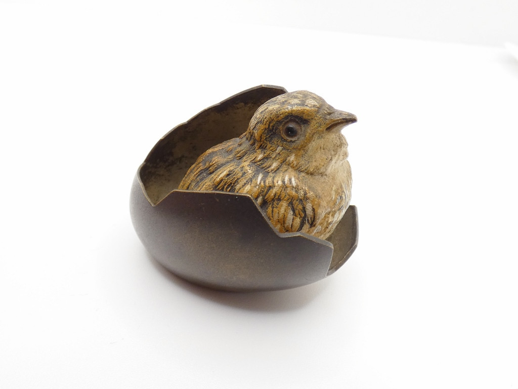 Vienna Bronze, Bird Emerging From Its Shell, 19th Century