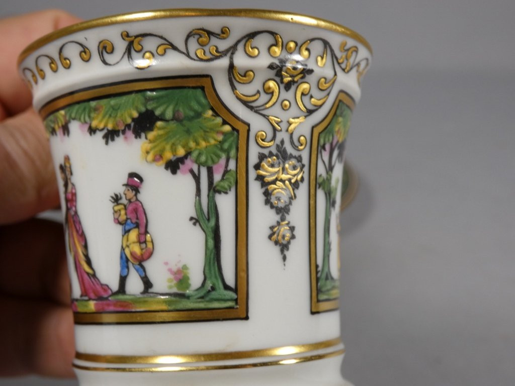 Stroll Through The Palais Royal, Raynaud Limoges Porcelain Cup And Saucer-photo-2