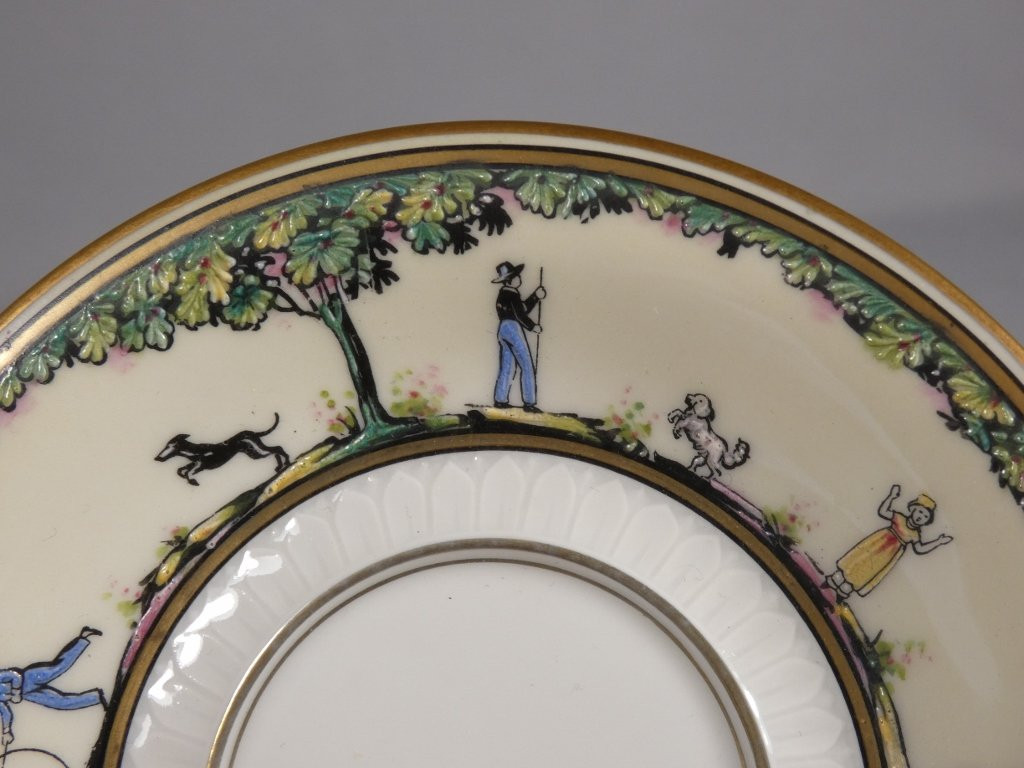 Stroll Through The Palais Royal, Raynaud Limoges Porcelain Cup And Saucer-photo-6