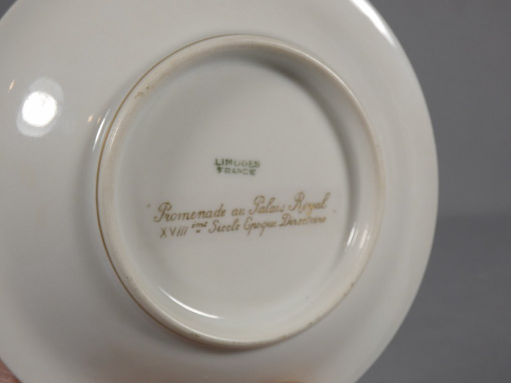 Stroll Through The Palais Royal, Raynaud Limoges Porcelain Cup And Saucer-photo-8