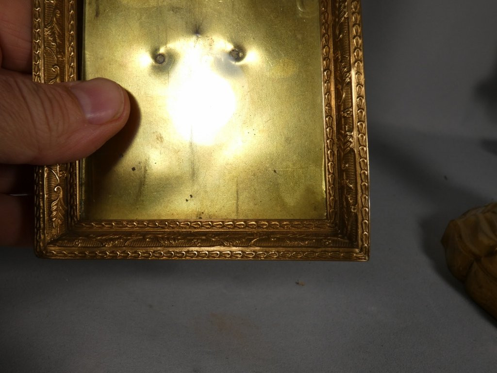 Square Louis XVI Style Photo Frame In Gilt Brass, Circa 1900-photo-1