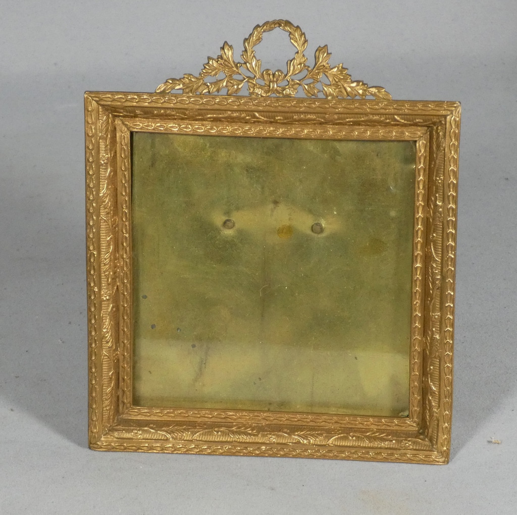 Square Louis XVI Style Photo Frame In Gilt Brass, Circa 1900