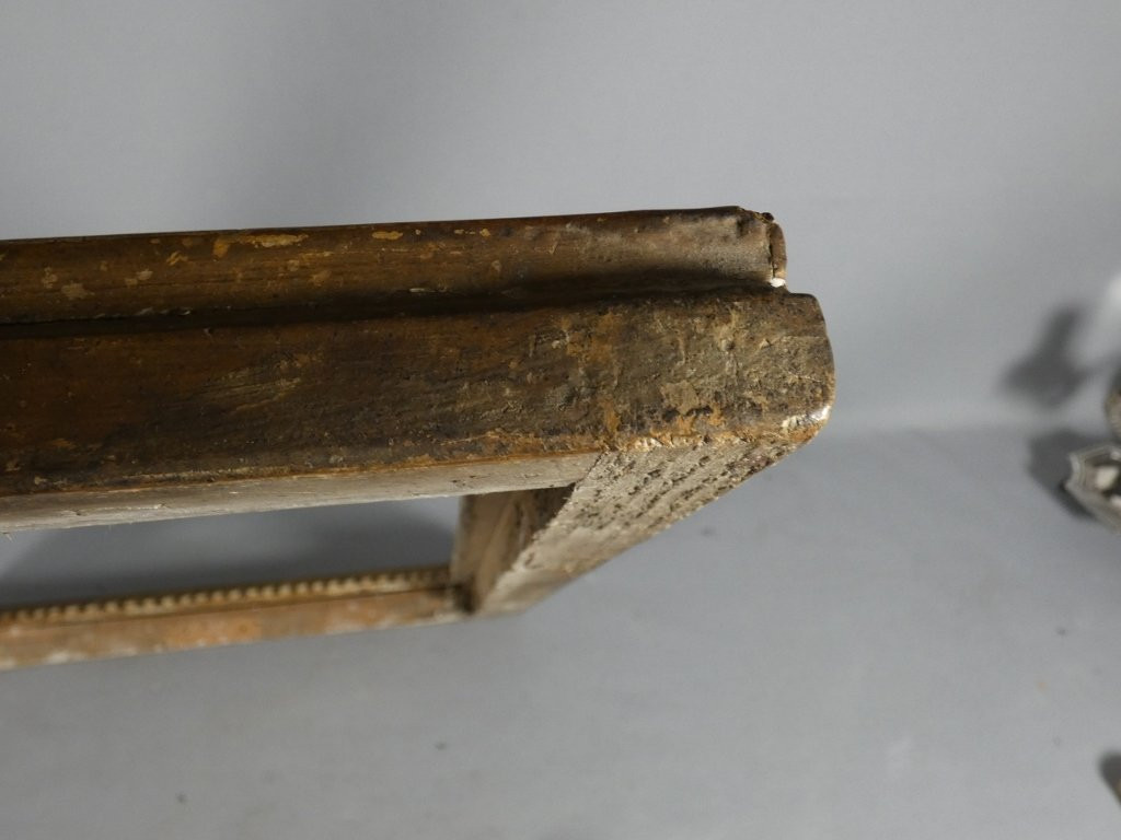 Cadre en bois sculpt&eacute; et dor&eacute; d'&eacute;poque Louis XVI, fin XVIII &egrave;me si&egrave;cle-photo-5