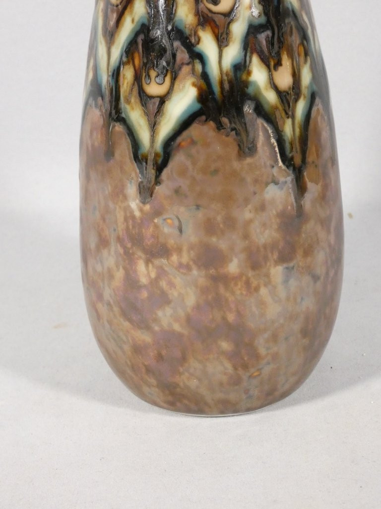 Camille Tharaud Limoges, Art Deco Vase In High-fire Porcelain, 1935-photo-3