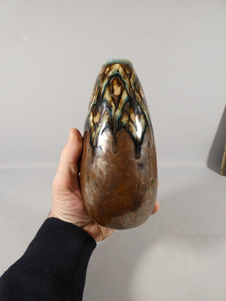 Camille Tharaud Limoges, Art Deco Vase In High-fire Porcelain, 1935-photo-4