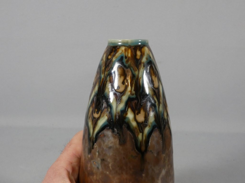 Camille Tharaud Limoges, Art Deco Vase In High-fire Porcelain, 1935-photo-2