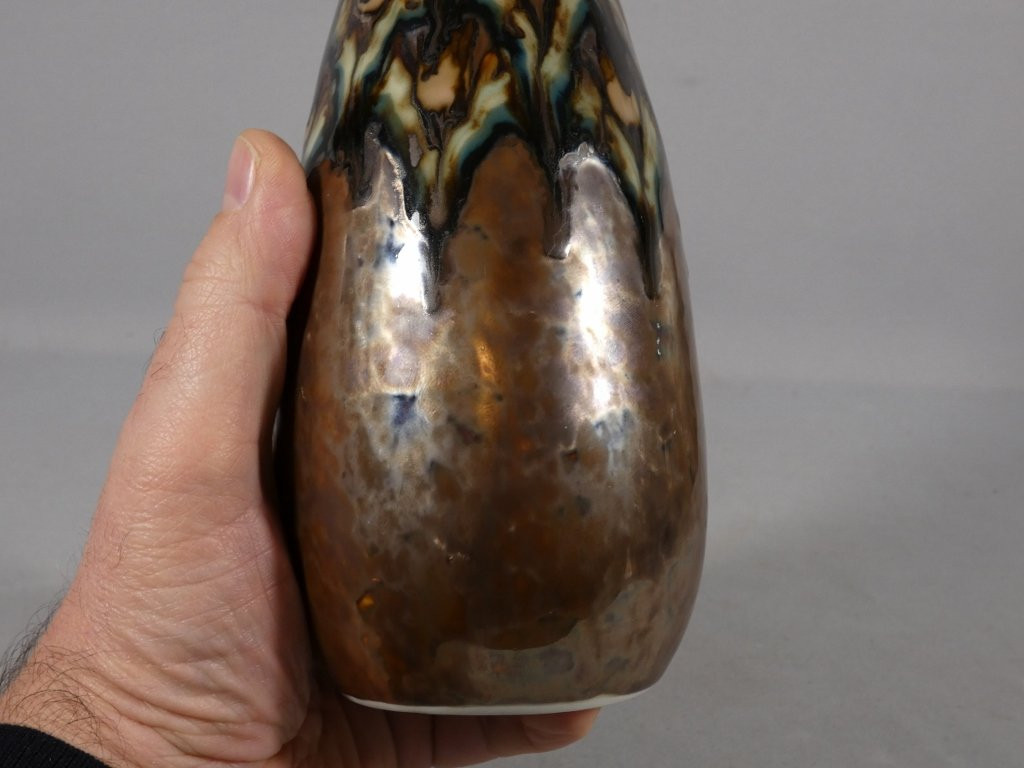 Camille Tharaud Limoges, Art Deco Vase In High-fire Porcelain, 1935-photo-3