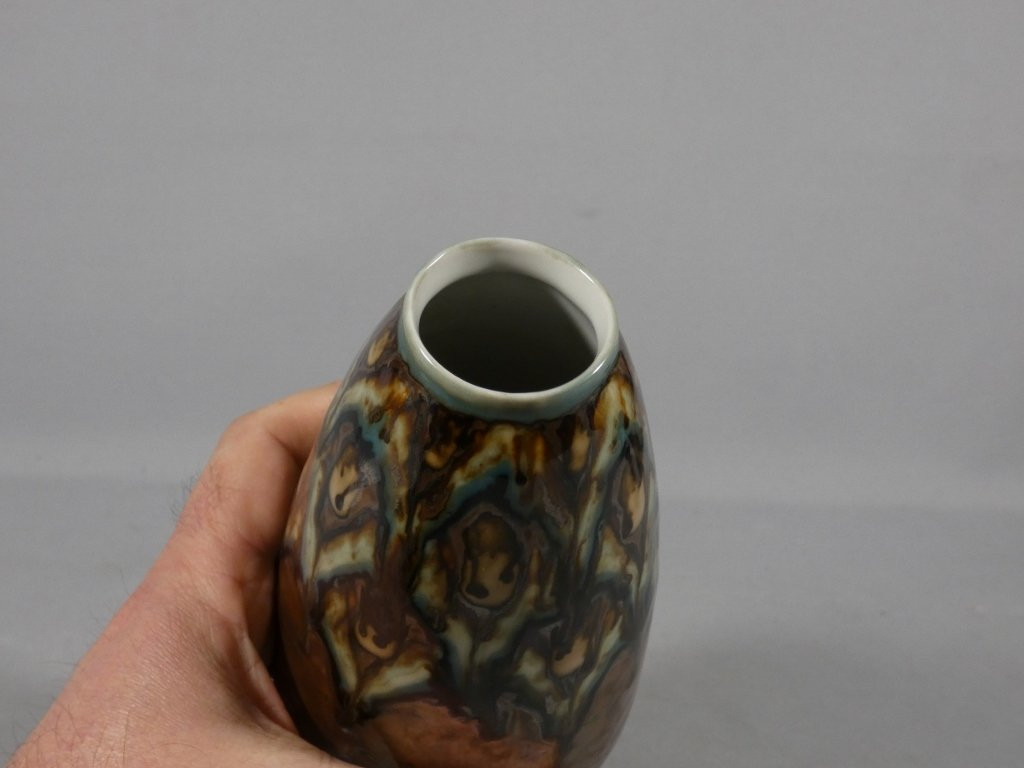 Camille Tharaud Limoges, Art Deco Vase In High-fire Porcelain, 1935-photo-4