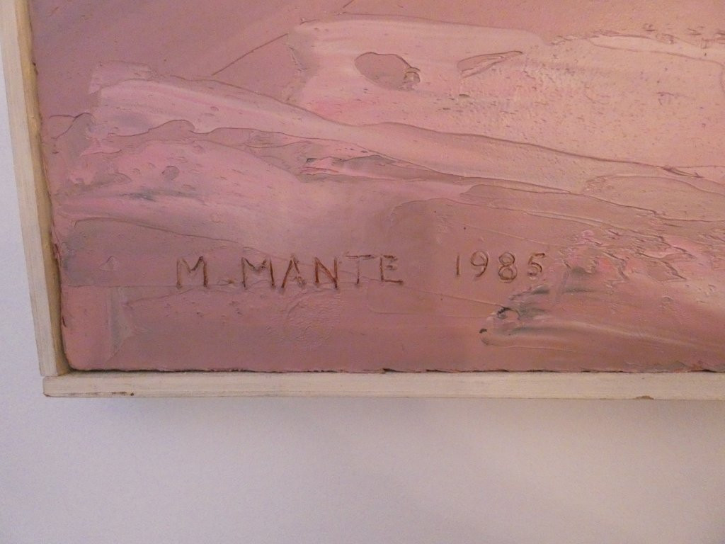 Grand tableau abstrait par Maurice Mante dat&eacute; 1985, 203*103 cm-photo-1