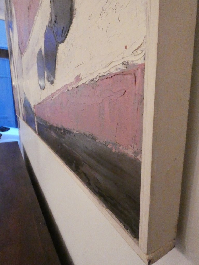 Grand tableau abstrait par Maurice Mante dat&eacute; 1985, 203*103 cm-photo-3