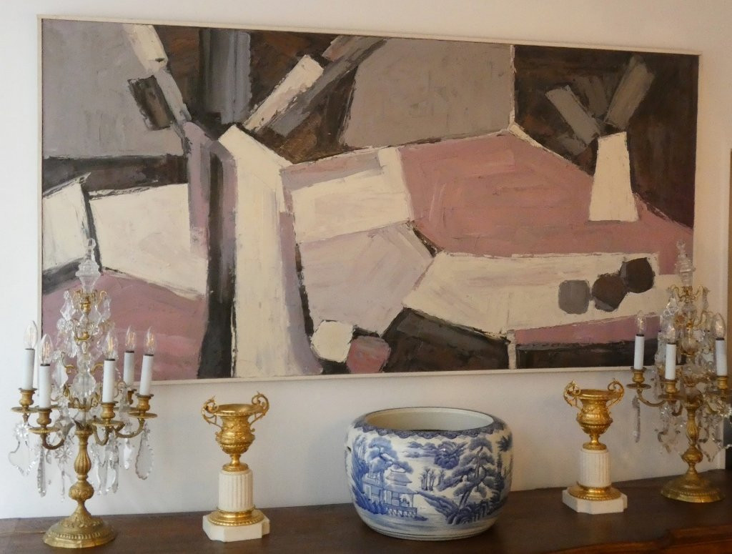 Grand tableau abstrait par Maurice Mante dat&eacute; 1985, 203*103 cm-photo-7