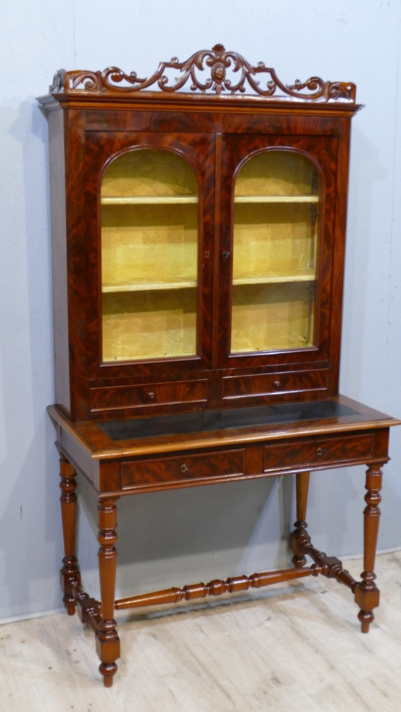 Display Cabinet, Table, Solid Mahogany And Veneer, Louis Philippe Period, Circa 1840 