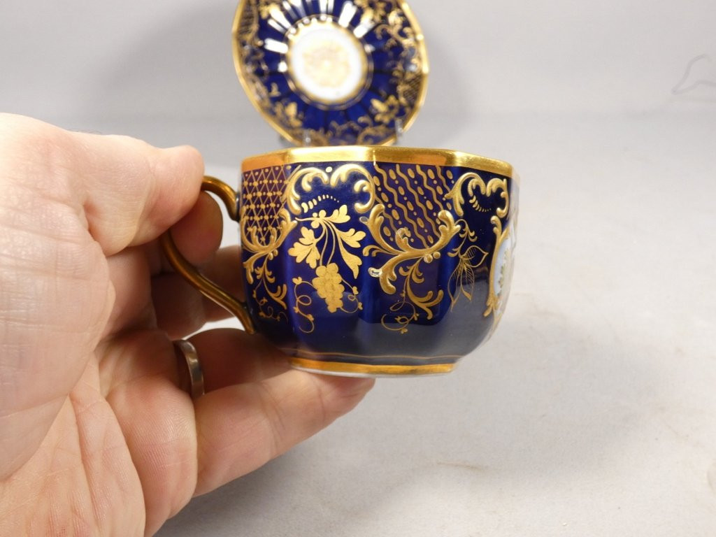 Tasse de collection d'époque Restauration peinte à la main , manufacture Pochet Deroche-photo-3