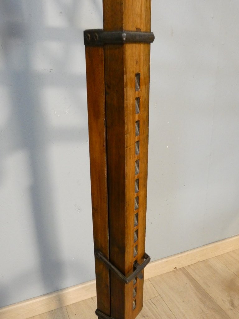 Music Lectern, Double-sided Musician's Stand In Solid Walnut, Rack And Pinion System, 19th Century-photo-2