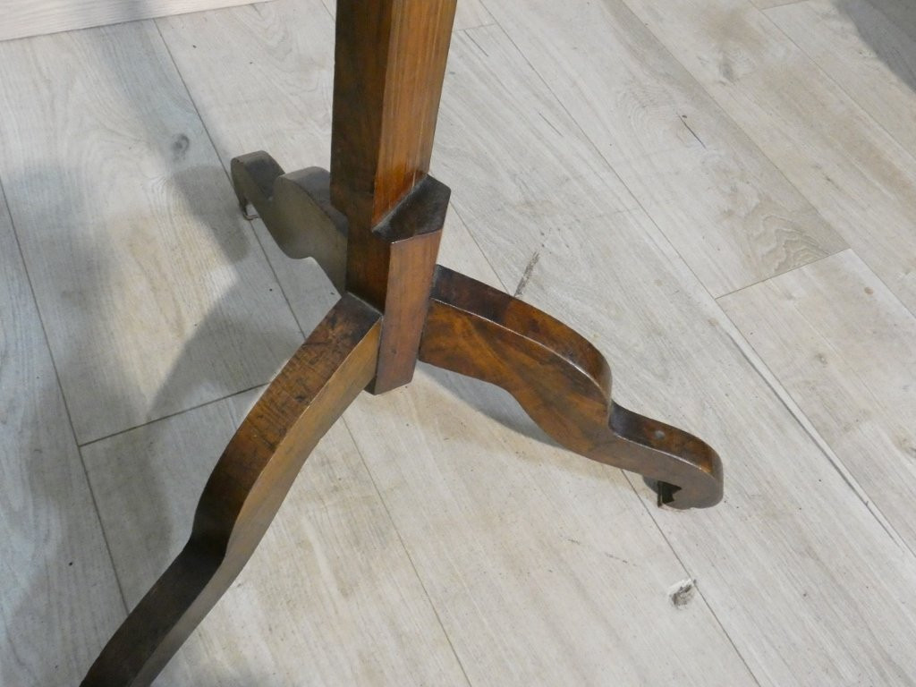 Music Lectern, Double-sided Musician's Stand In Solid Walnut, Rack And Pinion System, 19th Century-photo-4