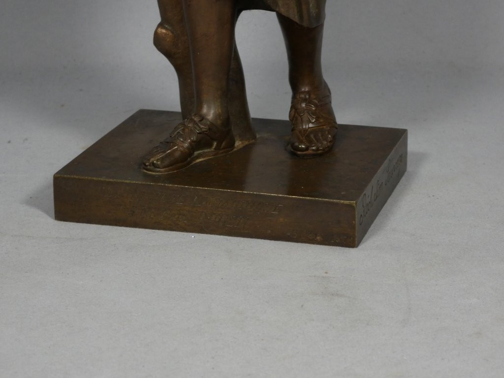 Diane de Gabies, sculpture en bronze patiné datée 1879, réduction Sauvage, XIX ème-photo-4