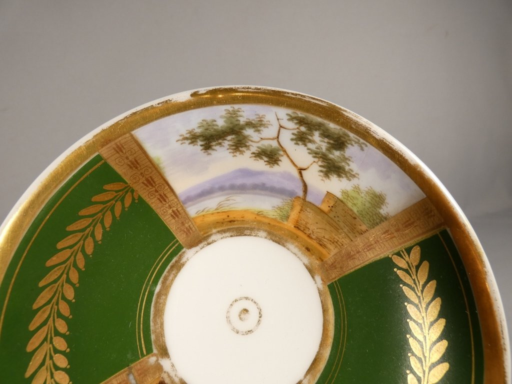 Tasse de collection porcelaine de Paris époque Empire, la marchande de rue XIX ème-photo-4