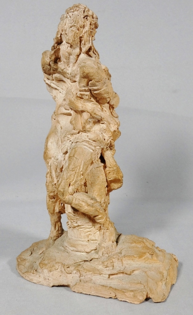 Christ à la colonne, sculpture originale en terre cuite par André Vermare (1869-1949)