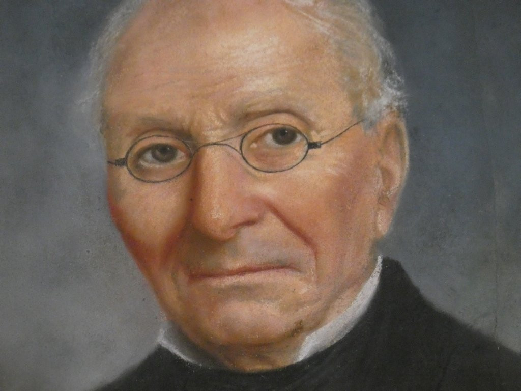 Large 19th-century Pastel Portrait Of A Man With Glasses, Dated 1868, Signed F. Laffargue, Giltwood Frame-photo-1