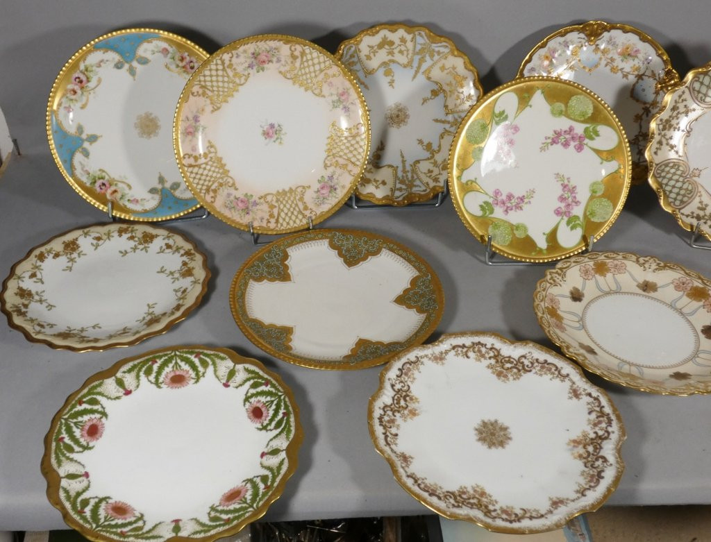 Collection Of 15 Hand-painted Decorative Limoges Porcelain Plates, Sold Individually-photo-2