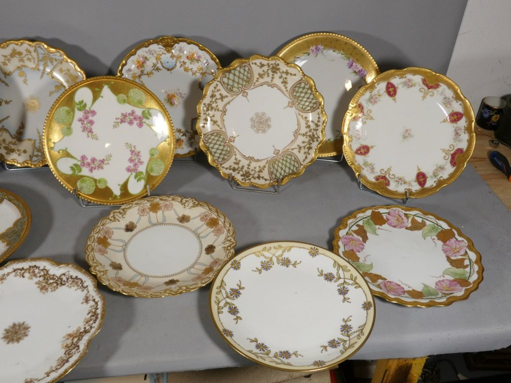 Collection Of 15 Hand-painted Decorative Limoges Porcelain Plates, Sold Individually-photo-4