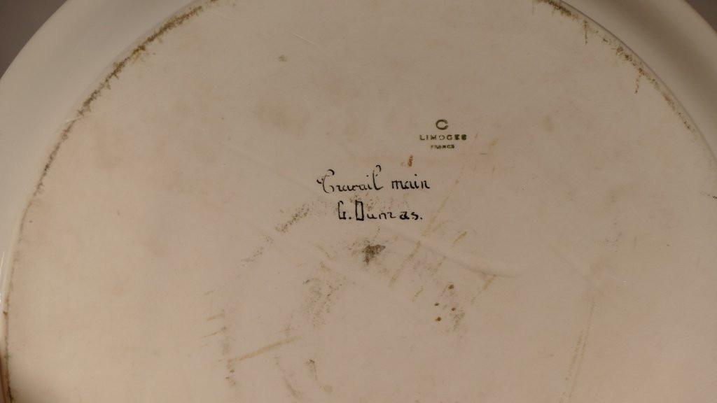 Hand-painted Porcelain Tête-à-tête Service, G. Dumas Limoges, Early 20th Century -photo-1