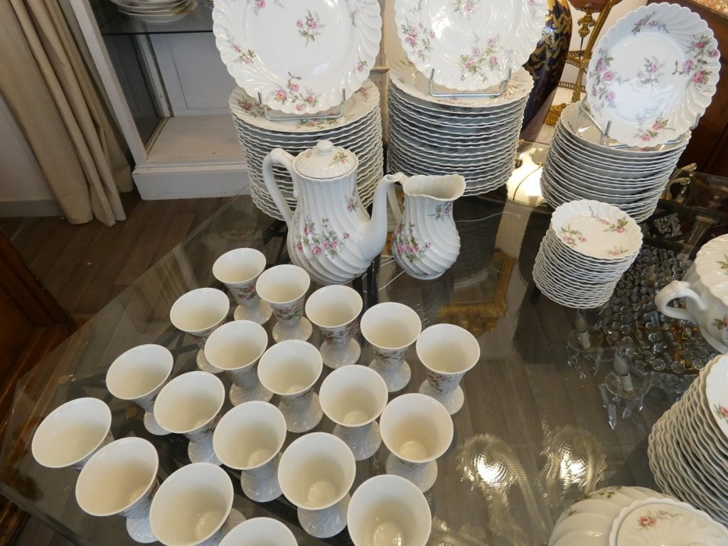 Haviland Torse Sylvie, rare service de table pour 20 personnes en porcelaine de Limoges-photo-1