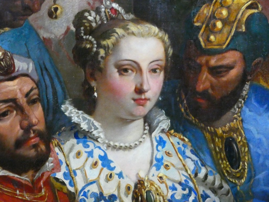 The Wedding At Cana, A Large Oil Painting On Canvas After Veronese, Late 18th Century -photo-3