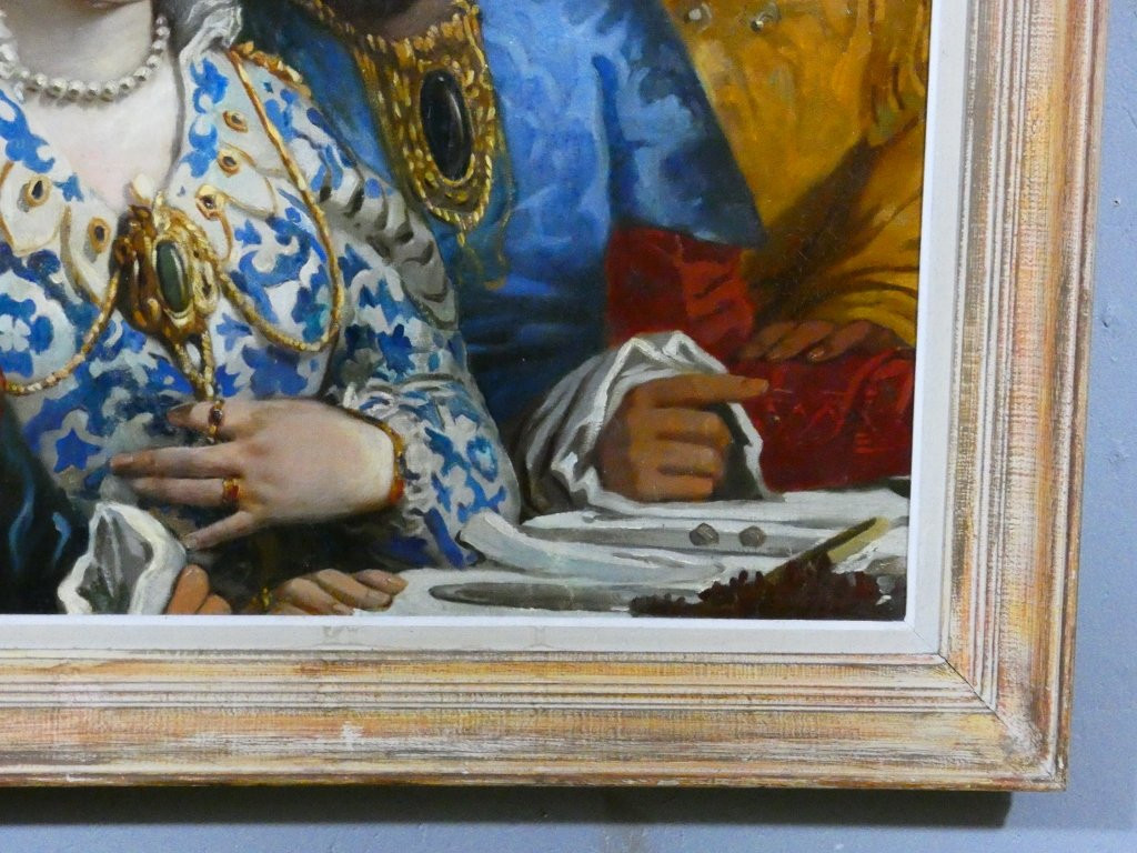 The Wedding At Cana, A Large Oil Painting On Canvas After Veronese, Late 18th Century -photo-4