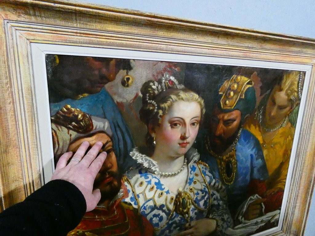 The Wedding At Cana, A Large Oil Painting On Canvas After Veronese, Late 18th Century -photo-5