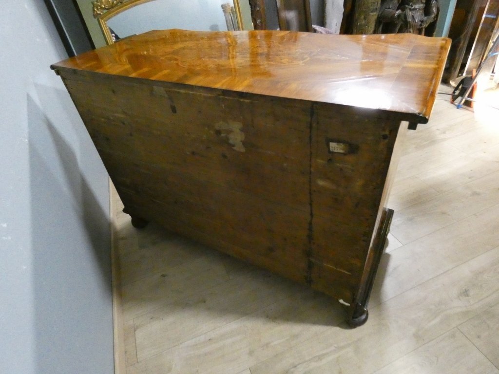 Louis XIV Commode In Walnut And Marquetry, Early 18th Century-photo-8