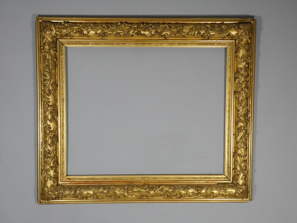 Wooden And Gilded Stucco Frame In The Restoration Style, 19th Century