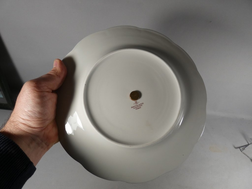 Serviteur, présentoir à dessert ou mignardises en porcelaine de Limoges, manufacture Haviland-photo-4