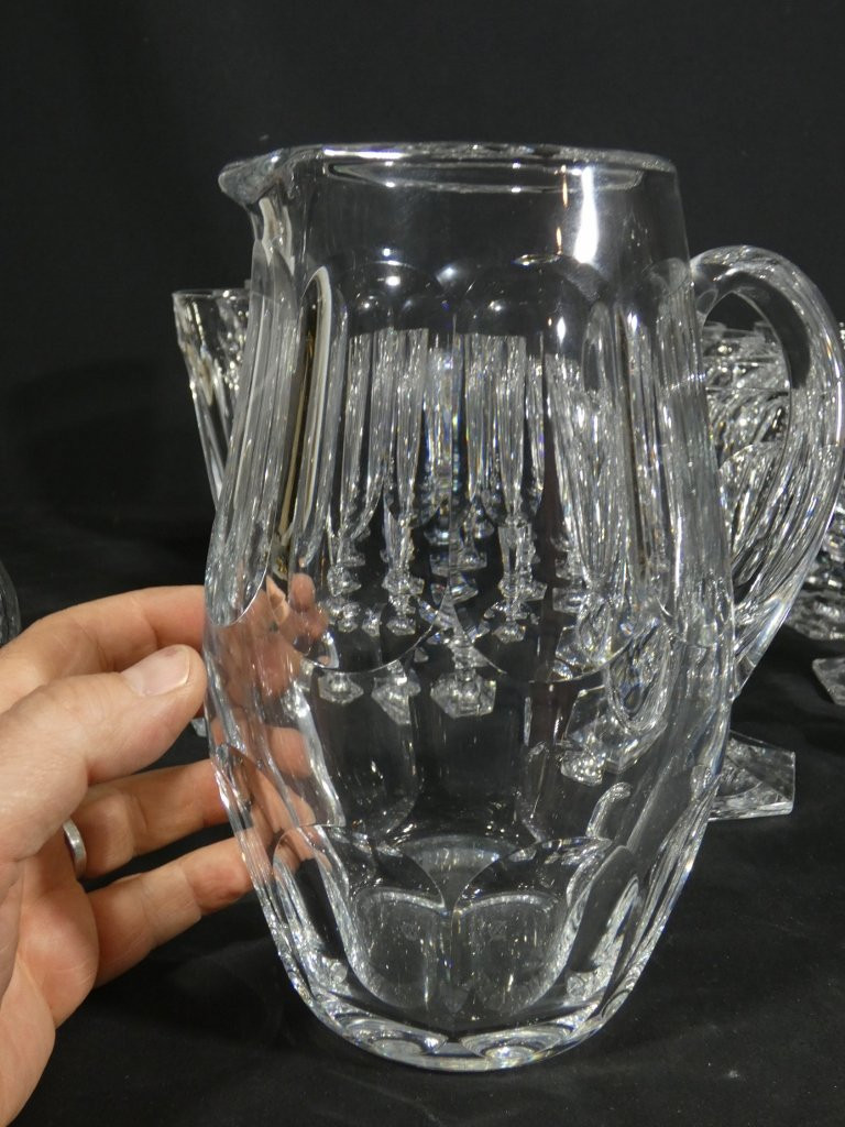 Baccarat Harcourt, belle partie de service de verres en cristal, 42 pièces-photo-2