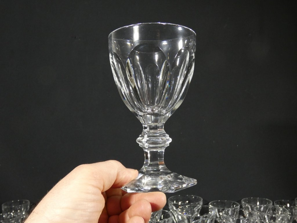 Baccarat Harcourt, belle partie de service de verres en cristal, 42 pièces-photo-4