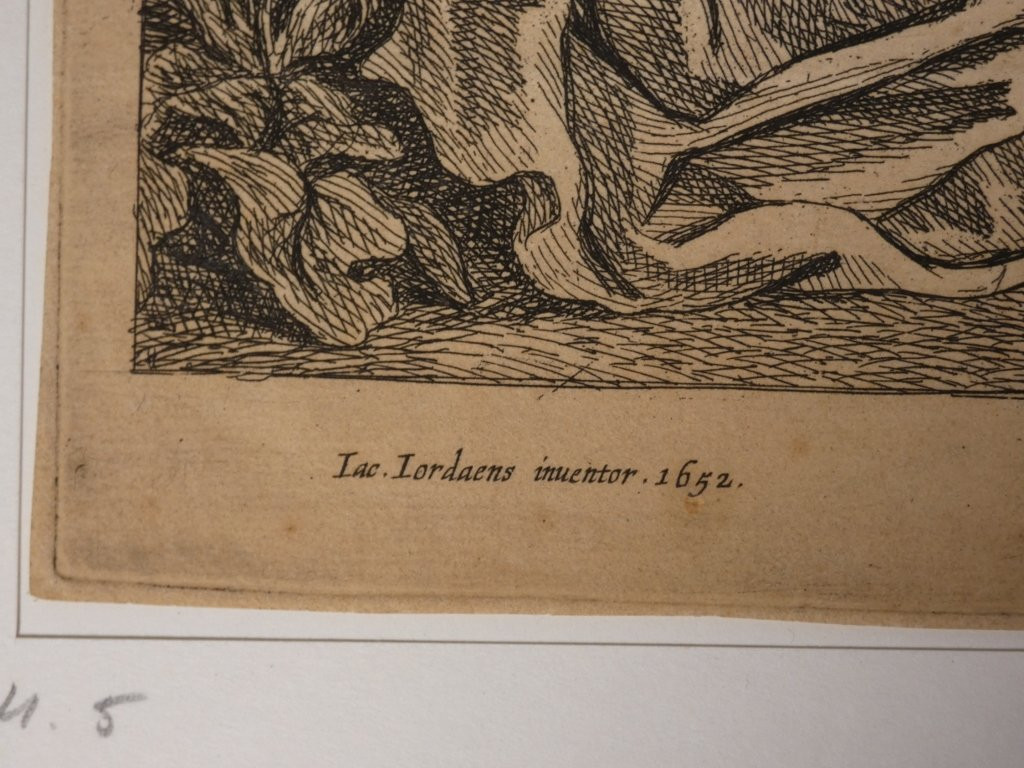 Jacob Jordaens (1593-1678) Etching The Child Jupiter Is Fed By The Goat Amalthea-photo-2
