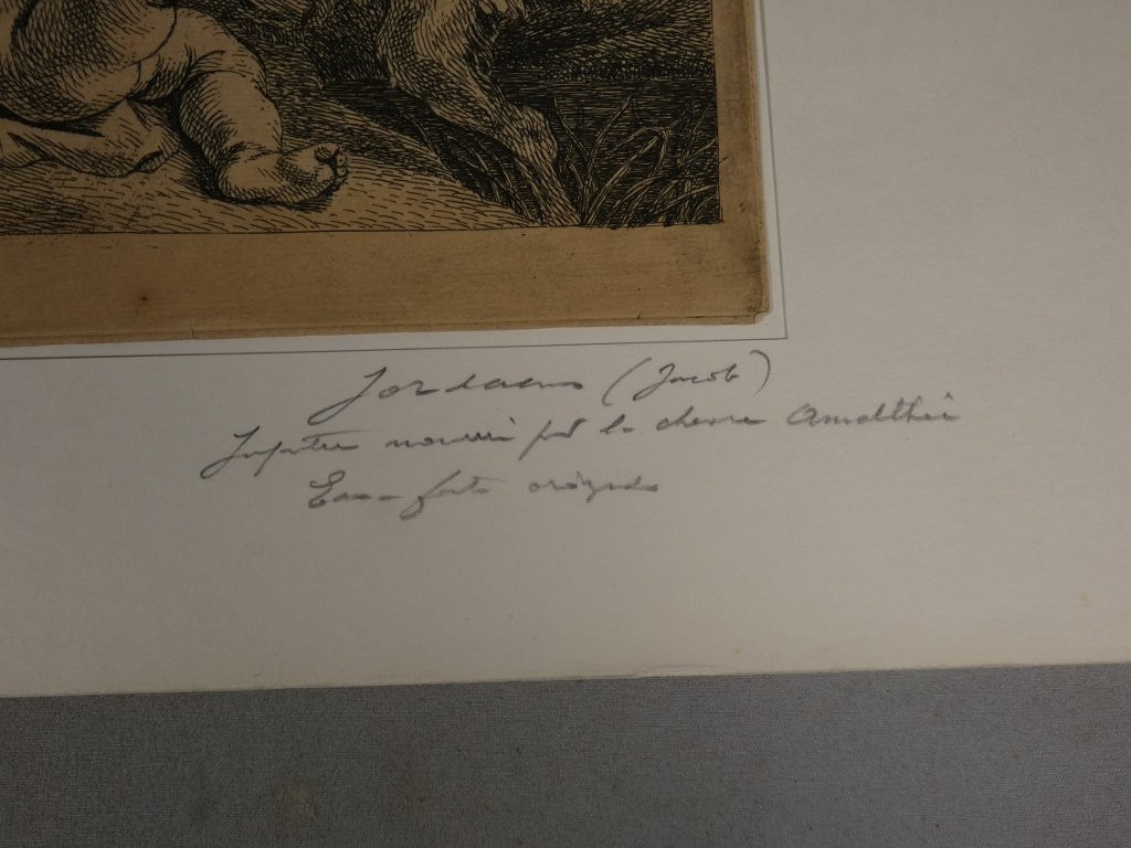 Jacob Jordaens (1593-1678) Etching The Child Jupiter Is Fed By The Goat Amalthea-photo-3
