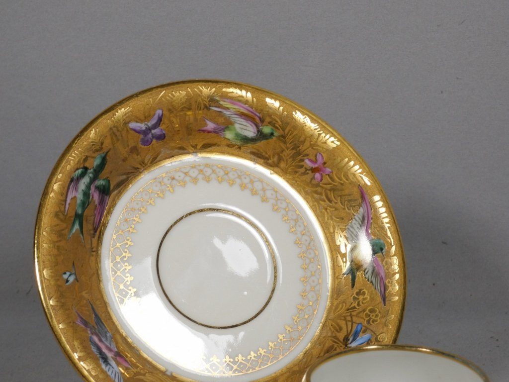 Le Tallec Paris, Collector's Cup In Enamelled Porcelain And Gold Inlay-photo-2