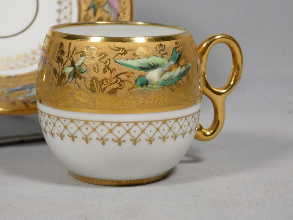 Le Tallec Paris, Collector's Cup In Enamelled Porcelain And Gold Inlay-photo-3