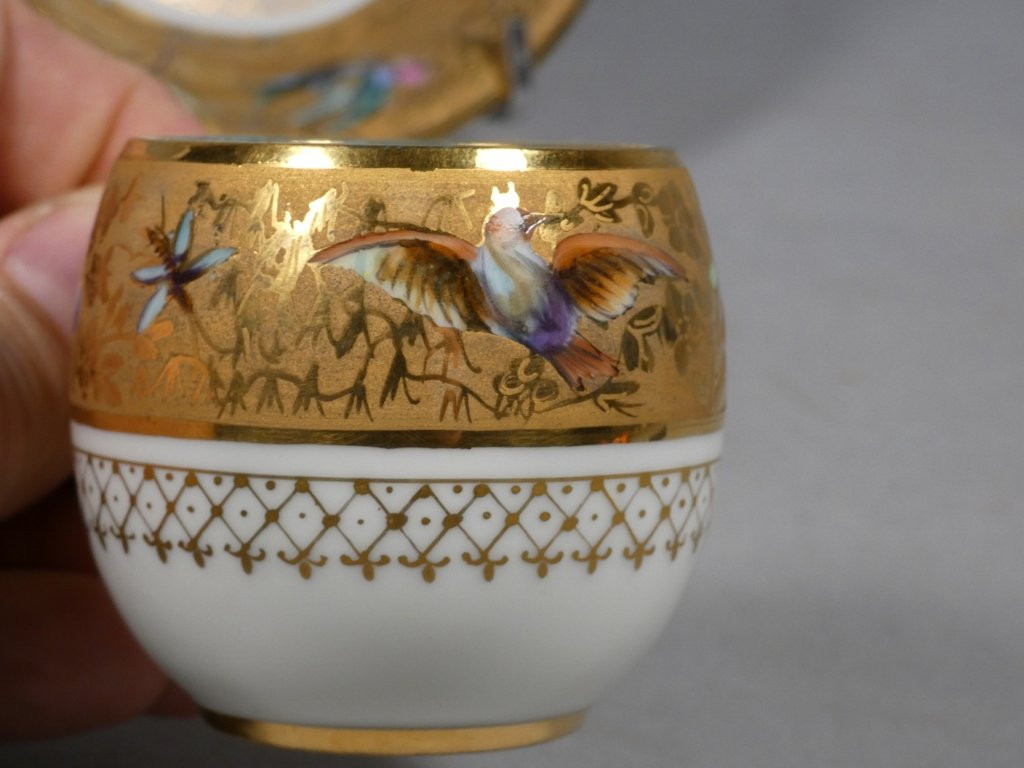 Le Tallec Paris, Collector's Cup In Enamelled Porcelain And Gold Inlay-photo-1