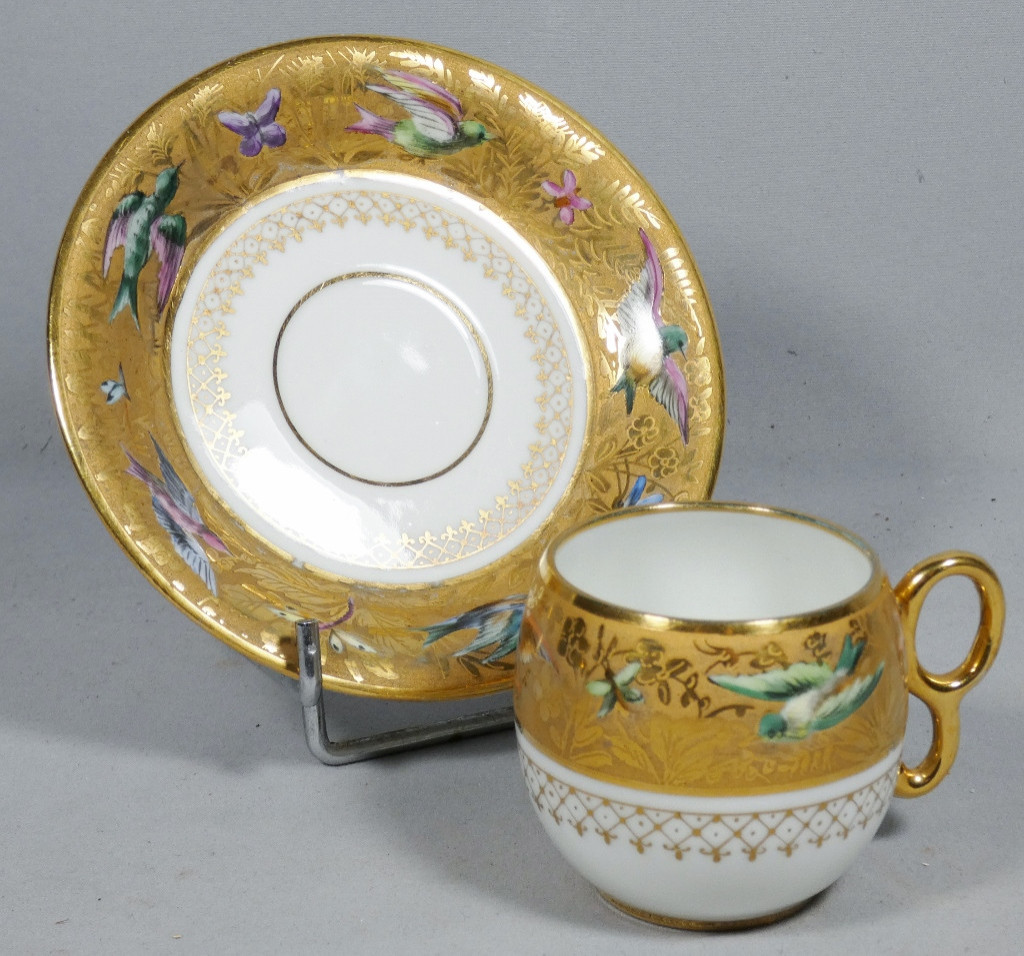 Le Tallec Paris, Collector's Cup In Enamelled Porcelain And Gold Inlay