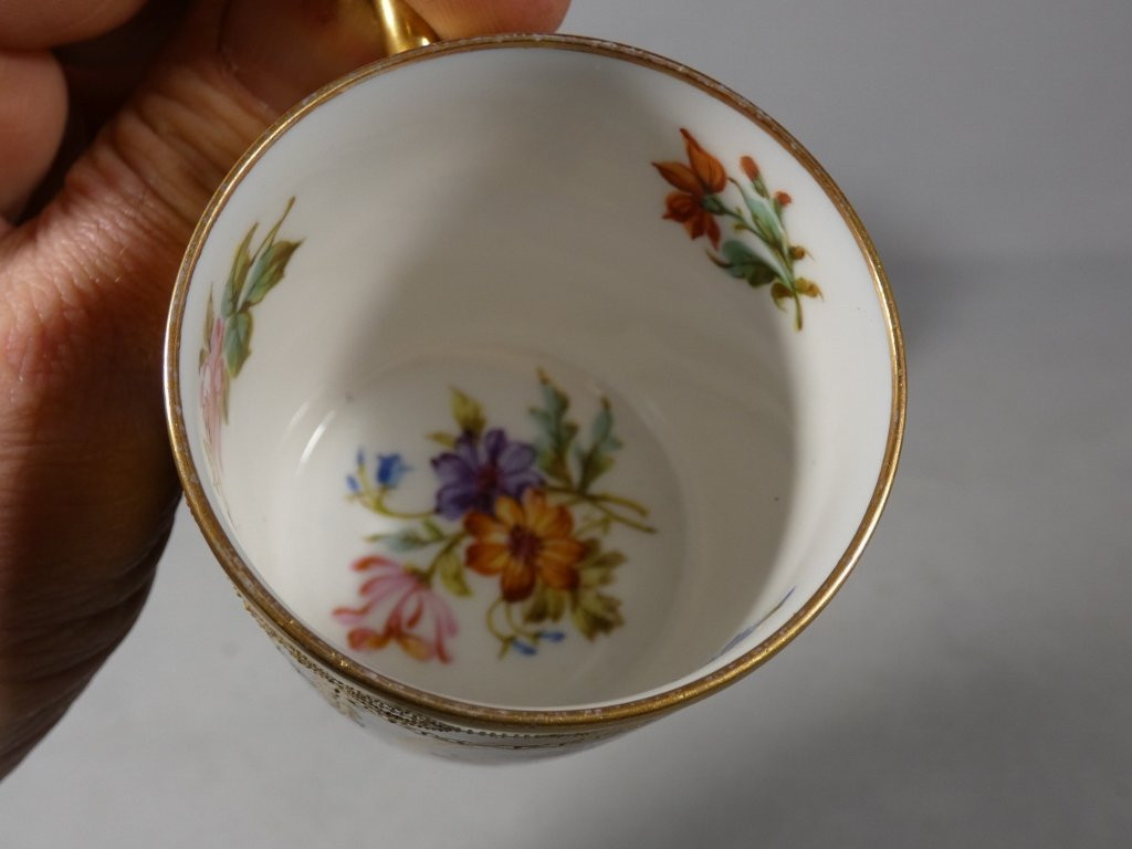 Abel Golse (1844-1937), Hand-painted Porcelain And Gold Collector's Cup-photo-4