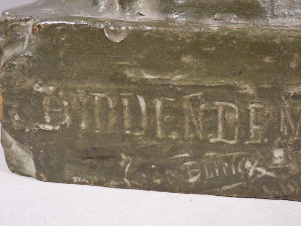 Théo Blickx (1875-1963), Bronze Sculpture, The Monk At Prayer-photo-3