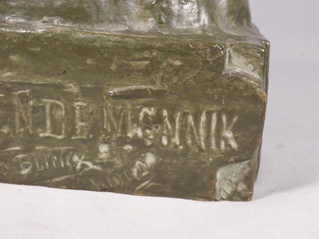 Théo Blickx (1875-1963), Bronze Sculpture, The Monk At Prayer-photo-4